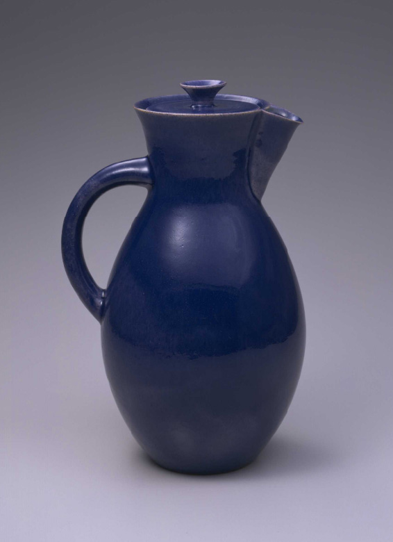 オットー・リンディッヒ《ココアポット》 1923年 炻器 宇都宮美術館